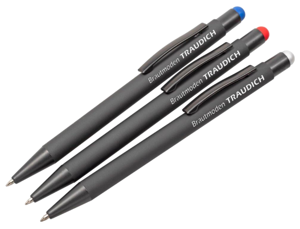 Softtouch-Kugelschreiber BLACK-PEN - Art. 55377