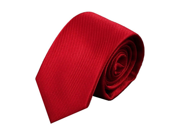 Krawatte für Herren aus 100% Seide - handgefertigt in Italien - 150 x 7 cm - rot