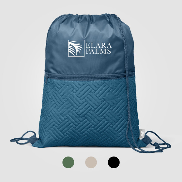 Sora Rucksack mit Kordelzug gesteppt aus recyceltem Material – 6 L