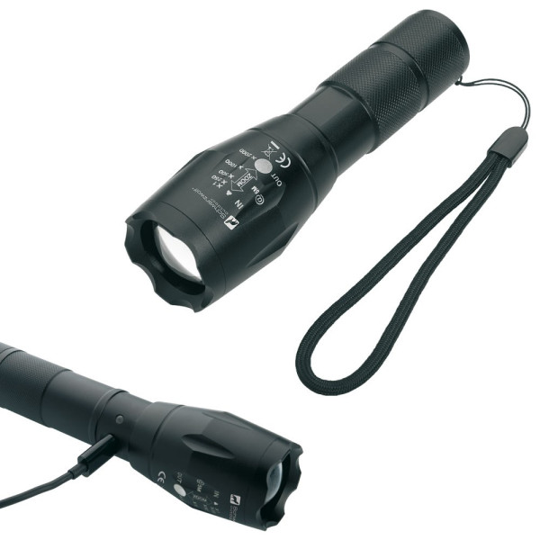 Schwarzwolf outdoor® DELGADA wiederaufladbare CREE T6 Taschenlampe