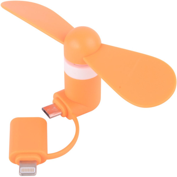 2 in 1 PROMO-Ventilator mit Lightning (Apple) und Type C USB Anschluss