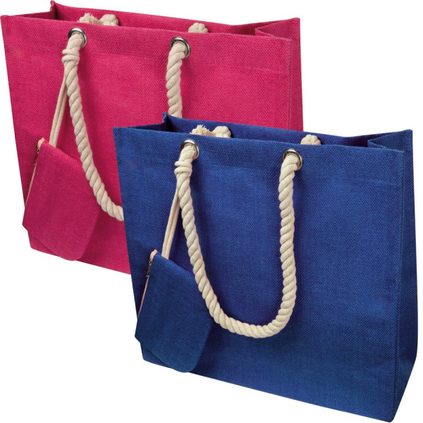Jutetasche mit Kordelgriffen