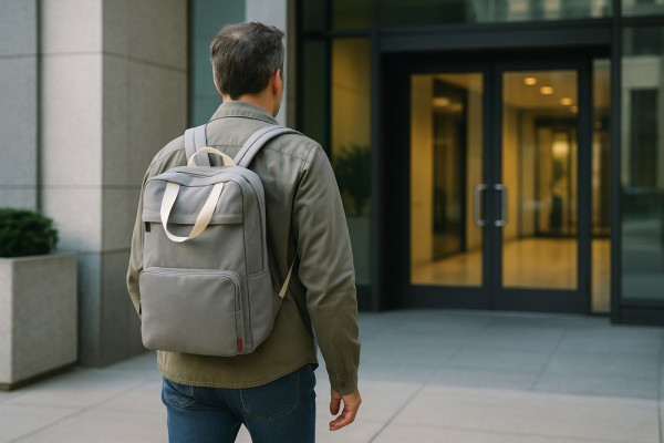 Faltbarer Rucksack 'Cordoba', meliertes Grau RPET