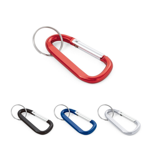 MATTHEW. Karabinerclip aus Aluminium mit Schlüsselring