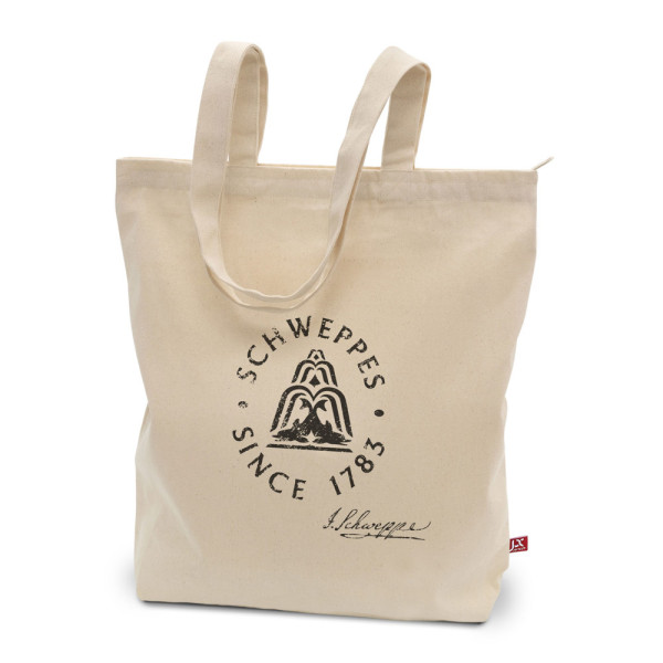 Schwere Baumwolltasche mit Reißverschluss und langen Henkeln – OTTAWA