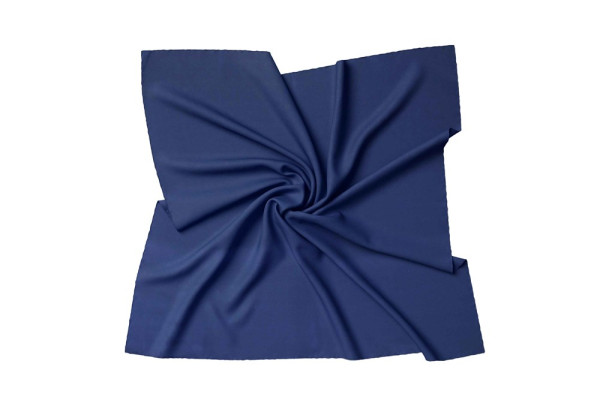Halstuch Seidentuch Bandana in 100% Twill Seide für Damen - Halstuchgröße: 55 x 55 cm - blau