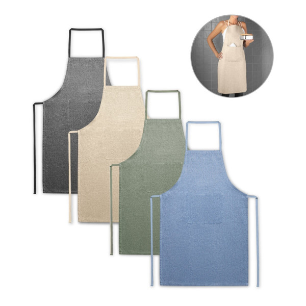 ZIMBRO. Schürze mit recycelter Baumwolle (140 g/m²)