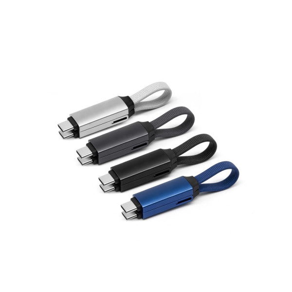 2 in 1 Alu Magnetisches Schlüsselanhänger Ladekabel