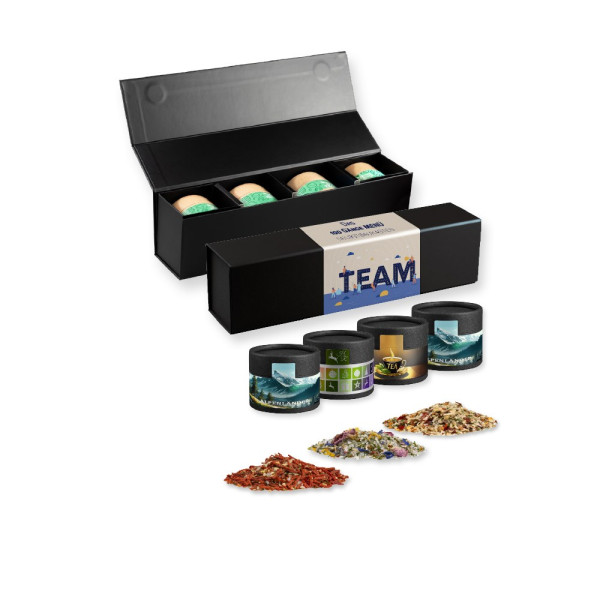 verschiedene Gewürzmischungen (Kategorie 1), ca. 120-300g, Geschenk-Set Premium schwarz mit Magnetve