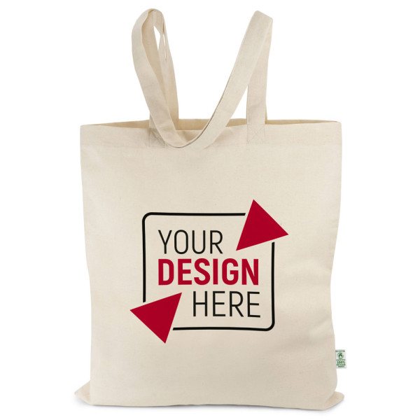 Klassische Tasche aus recycelter Baumwolle mit langen Henkeln – PASSAU