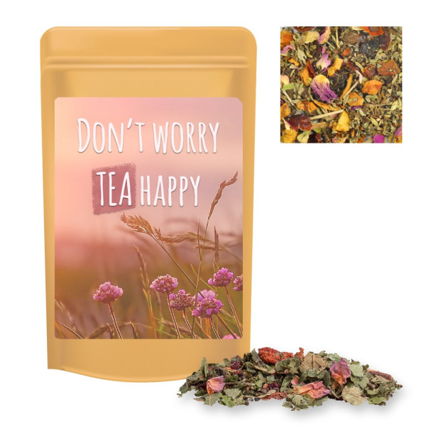 Kräutertee Glücksgefühle, ca. 15g, Standbeutel Mini