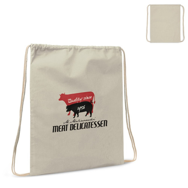 Kordelzugbeutel baumwolle OEKO-TEX® STANDARD 100 140g/m² 35x45cm