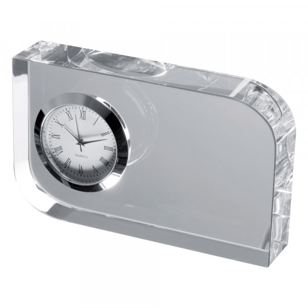 Glasblock mit Uhr