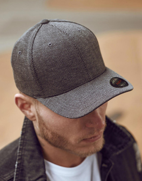 Heringbone Melange Cap