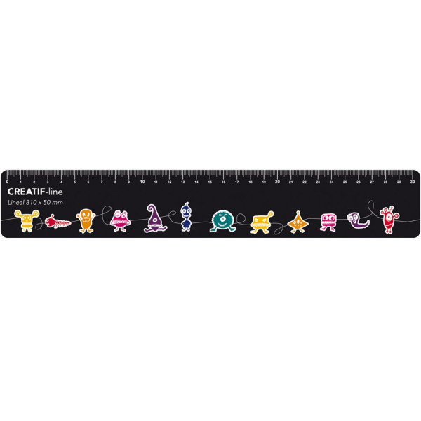 Creatif-Lineal 310 x 50 mm beidseitig bedruckt 0,4 mm dick